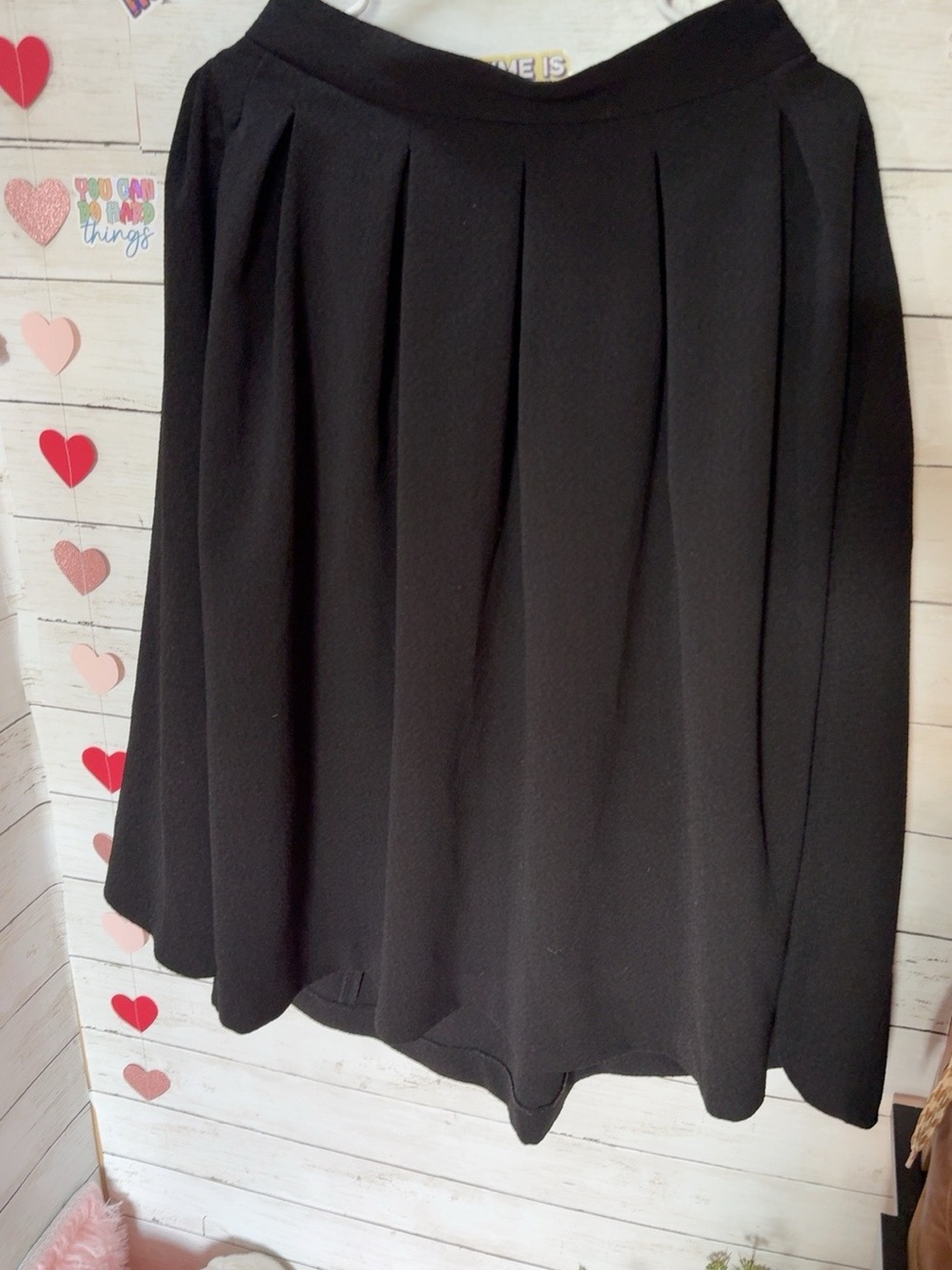 H&M Black Circle Skirt with Pleats